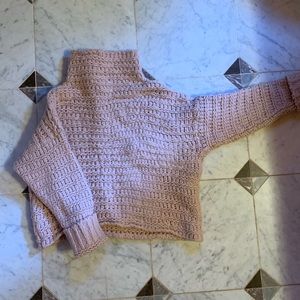 FP chunky cable knit turtleneck